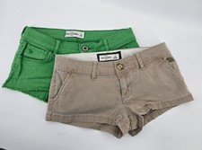 2 Abercrombie Kids Cut-off and Chino Style Shorts 12, 14 Multicolor
