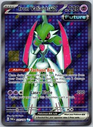 Iron Valiant ex 225/182 Paradox Rift Ultra Rare Full Art Holo