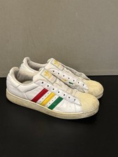 Vintage Adidas Superstar Rasta Size 10 ( Missing Laces )