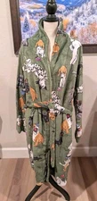 Vera Bradley Fleece Robe Dog Park  LARGE / XL Puppy Green New V639