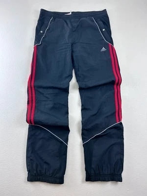 Adidas Pantalon de jogging vintage Y2K noir et rouge - Photo 1/4