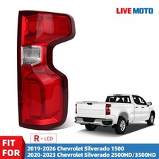 LED Tail Light For 2019-2026 Chevy Silverado 1500 RH Passenger w/ Wiring Harness