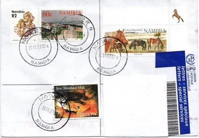 South West Africa SWA DSWA Namibia Bedarfs-R-Beleg mit Stempel Ngweze 9 C 17 x - Bild 1 von 2