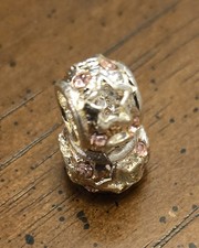 Set of 2 Bigger Bracelet Beads With Pink Stones