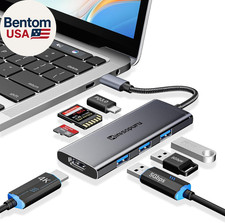 USB C Dock,7 in 1 USB C Hub Multiport Adapter with 4K HDMI,3X USB 3.0,100W Power