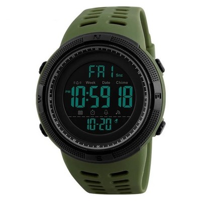 Waterproof Digital Sports Watch Military Tactical LED Backlight Wristwatch Men