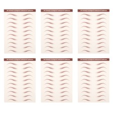 6 Sheets Eyebrow Stickers Fake Eyebrows for Makeup on