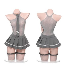 Sexy Lingerie Nightdress School Girl Sleepwear Sailor Suit Cosplay JK Costume