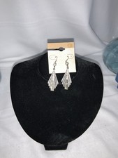 Silver Tone Dangle/Drop Hook Earrings for Lob...