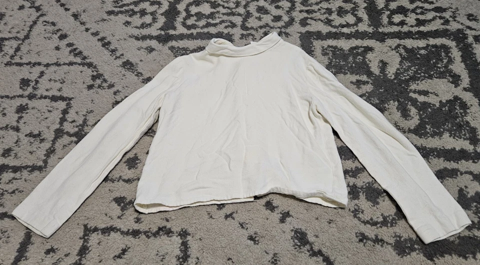 Camisa infantil vintage de flanela branca da década de 1970 tamanho médio - Imagem 4 de 4