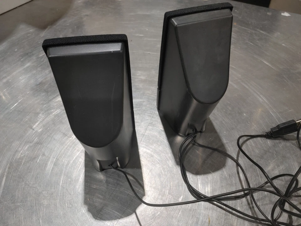 Good Condition Cyber Accoustics Desktop USB Powered Speaker Pair Black - Image 3 of 4