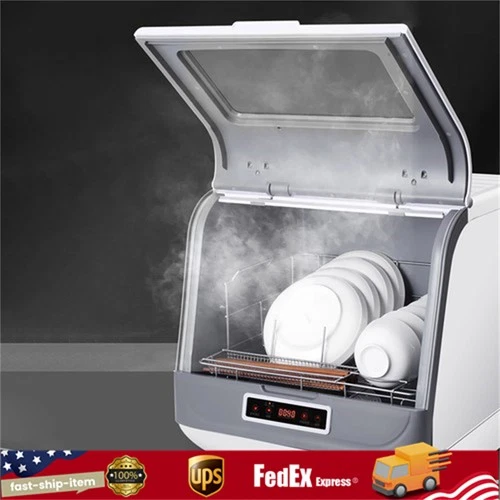 Large Capacity Portable Countertop Dishwasher 3 Washing Programs 800W 110V