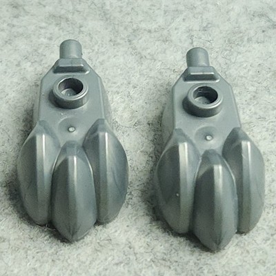 LEGO 15090 Paw with Stud on Top Bar on Side Flat Silver x2 Genuine
