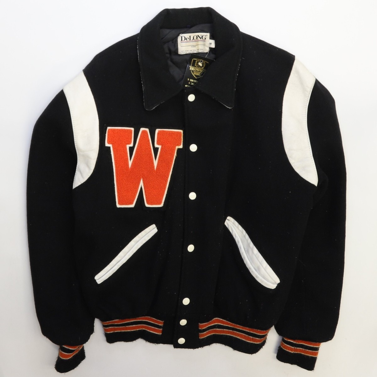 Vintage Woburn Leather Wool Letterman Varsity Jacket Size