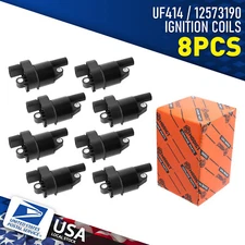 8pcs Round Ignition Coils for Cadillac CTS GMC Envoy For Chevy Silverado UF414