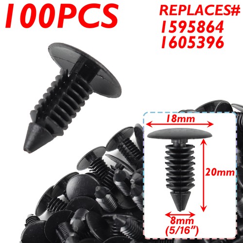 100pcs Nylon Retainer Clips Christmas Tree Fasteners for GM 1595864