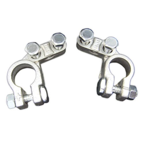 Batterie Polklemmen verzinkt Pol Klemme Batterieklemmen Plus Minus M8 ...