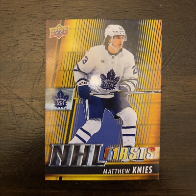 Matthew Knies Rookie 2023-24 Upper Deck NHL Firsts #NF-7 Toronto Maple Leafs