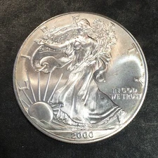 2000 Uncirculated American Silver Eagle US Mint Issue 1oz Pure Silver #o250