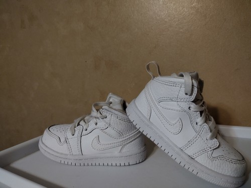2021 Nike Air Jordan 1 Mid Triple White 