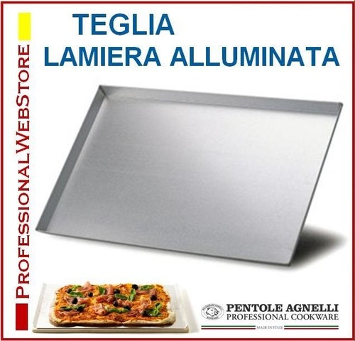TEGLIA ALLUMINIO RETTANGOLARE PIZZE FOCACCE 40x30 50x35 60x40 TEGLIE FORNO  PIZZA | eBay