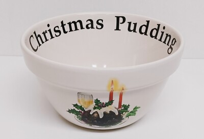 Pudding Kuchen Weihnachten Pudding Keramik verziert Backschale Becken 35 oz 990ml