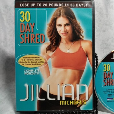Jillian Michaels 30 Day Shred (DVD, 2007) 3 complete workouts 3-2-1 intervas SWB