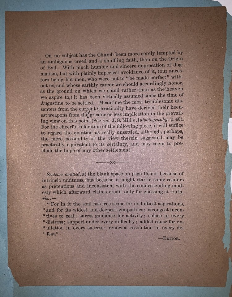 1873, LIFE'S MYSTERY, OLD FASHIONED ETHICS & COMMON SENSE METAPHYSICS ...