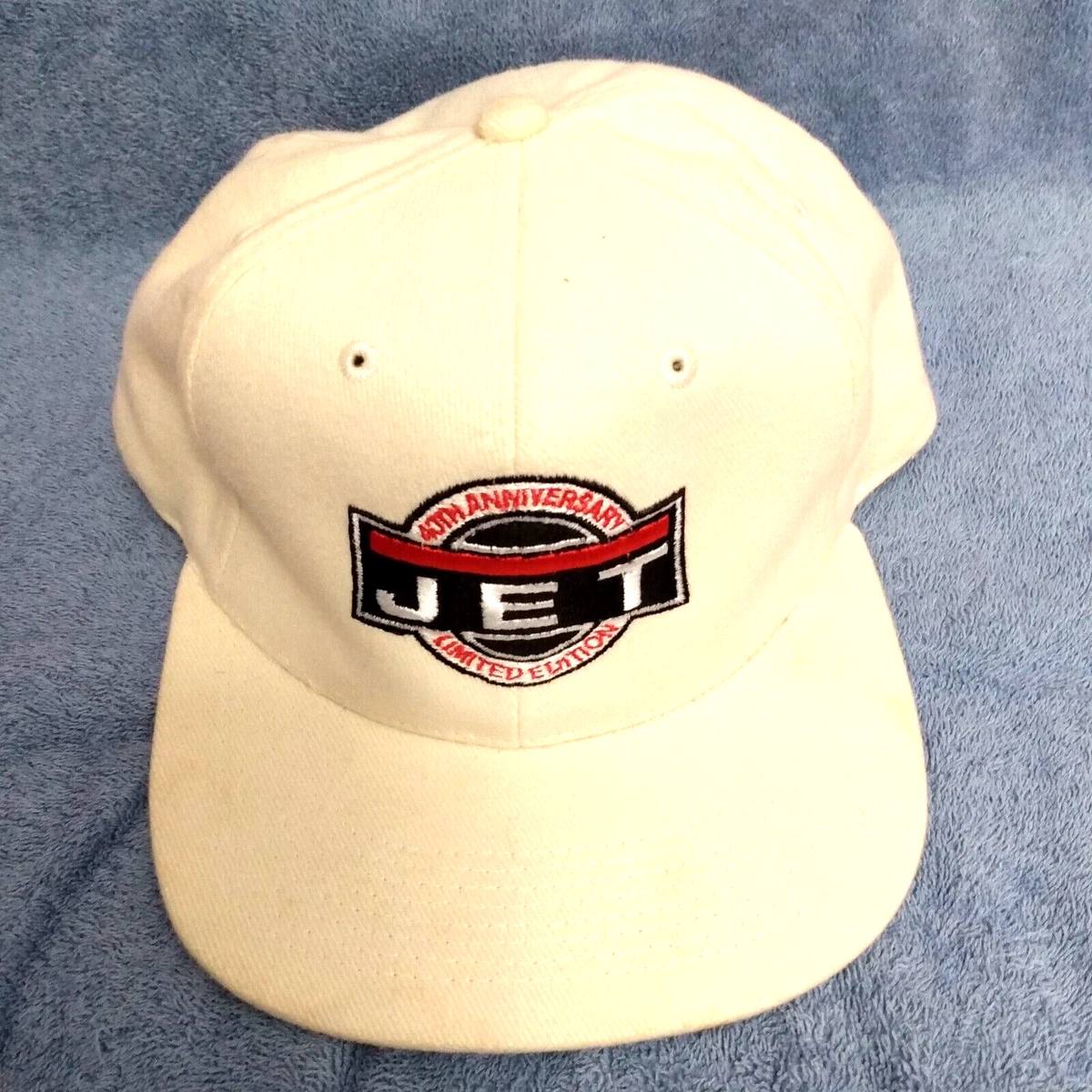 Jet Table Saw 40th Anniversary Ball Cap Strap Back White Twill 1998 Limited