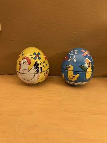 Vintage Easter Wind Up Toys 2 Chickens 2 Eggs 1 Duck 1 Winding Key - Picture 4 of 7
