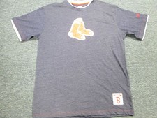 LIGHTLY WORN AUTHENTIC MLB BOSTON RED SOX BASEBALL LOGO BLUE T-SHIRT SIZE L