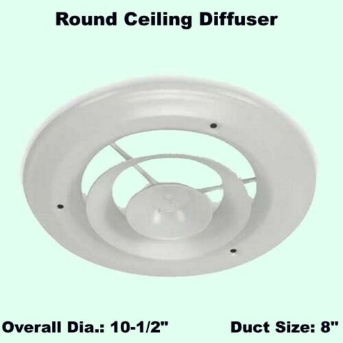 Lima Register Ceiling Air Diffuser White Vent Duct 12 Od Round
