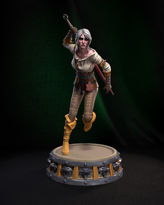 Ciri - The Witcher 3 - Fan Art Figur - 3D Resin Print 120mm