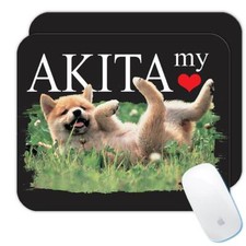 Gift Mousepad : Akita My Love Playing Dog Pet Animal Cute Field