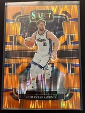 2023-24 Select Basketball Domantas Sabonis Orange Flash Prizm Concourse #25