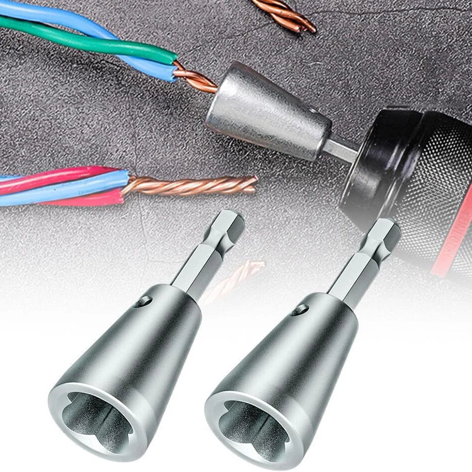 2PCS Wire Nut Twisting Tool Wire Cable Twister for Electrical Power Drill Driver 2PCS Wire Nut Twisting Tool Wire Cable Twister for Electrical Power Drill Driver