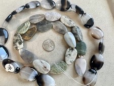 2 Strands Mixed Oval Teardrop Gemstone Beads Lot Jewelry Making Agate Jasper