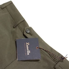 Zanella NWT Dress Pants Size 34 US Parker In Solid Green Lyocell