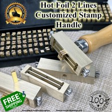 2 Slot Handle Customized Hot Foil Stamp Letters Numbers Alphabet Symbols Tool