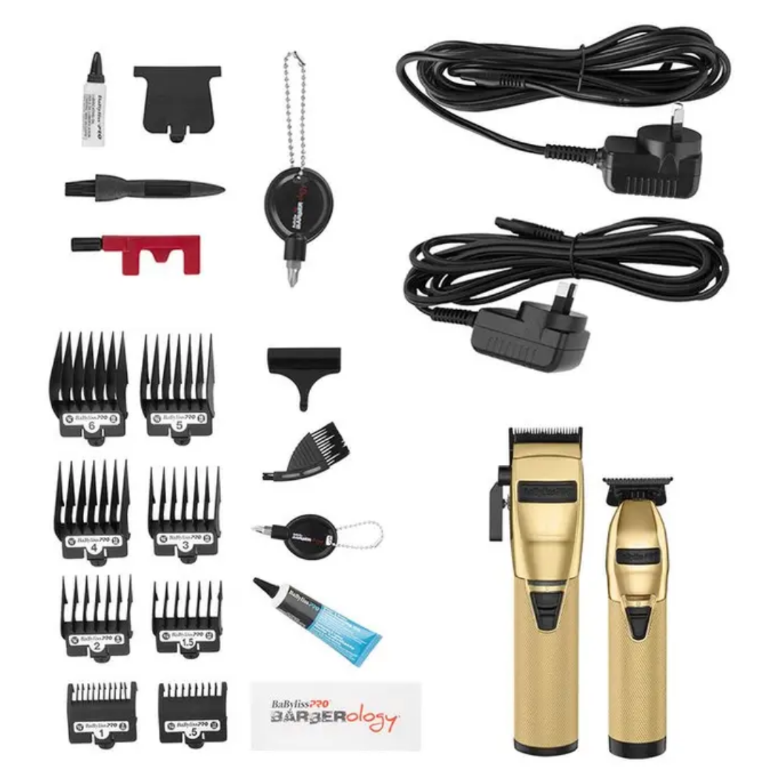 BaBylissPRO LimitedFX Gold Clipper & Outliner Trimmer Duo Pack