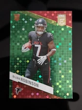 BIJAN ROBINSON RC 🔥 2023 Panini Donruss Eite Green Disco Holofoil Rookie #104