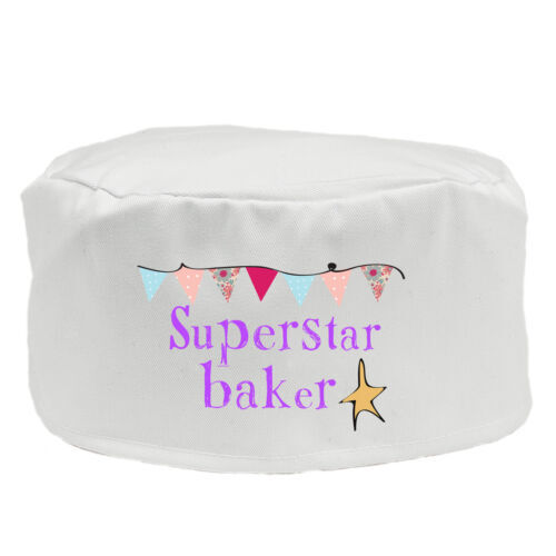 Cookify Superstar Baker Skullcap Chef Cooking Hat - Men Women Children Kids - Picture 1 of 3