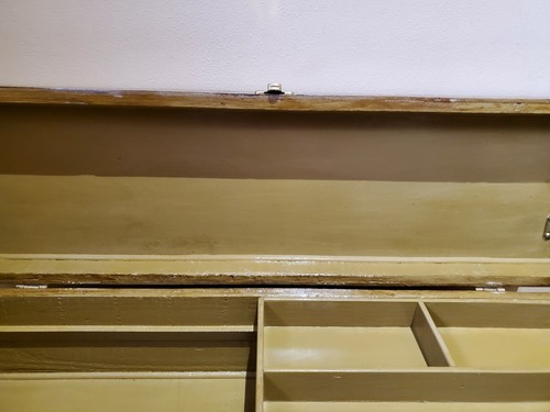 wooden pa dutch folk art hand painted spanninger 1983 chest mini storage w/ tray - Picture 4 of 10
