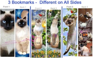 3 Birman Cat Bookmark Ragdoll Himalayan Long Hair