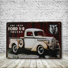 Ford Vintage Style Tin Metal Bar Sign Poster Man Cave Collectible New
