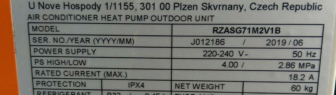 Daikin Air Conditioning RZASG71M2V1B Condenser Fan Motor 5019168