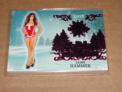 2015 Benchwarmer JAIME HAMMER #58 Holiday Premium Pink Foil/5 PLAYBOY Penthouse