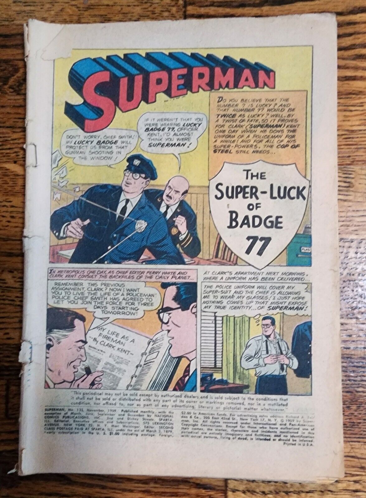 DC Comics-Superman-Nov 1959-No 133-Badge 77