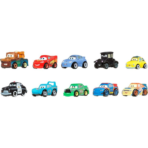 Mattel Disney Pixar Cars Toy Vehicles 10-Pack, Set of 10 Mini