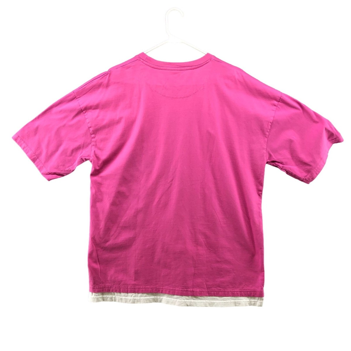 FSBN Womens Oversized Pink T Shirt Side Vents Relaxed Size
